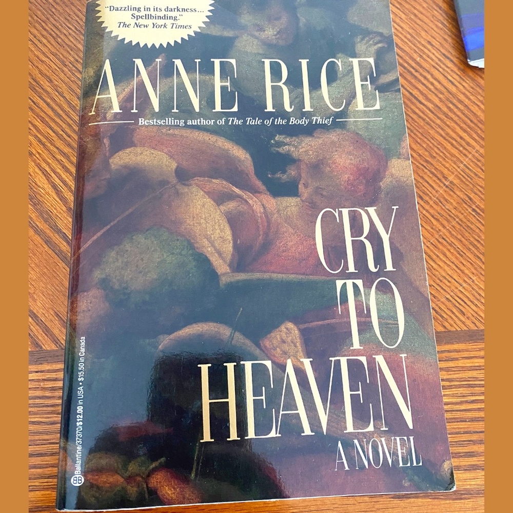Anne Rice Signed CRY TO HEAVEN Paperback